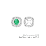 Emerald studs + diamond earring jackets