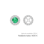 Emerald studs + diamond earring jackets