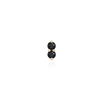 Black diamond mono earring in gold