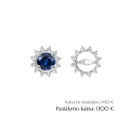 Blue sapphire studs + diamond earring jackets