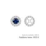 Blue sapphire studs + diamond earring jackets