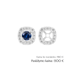Blue sapphire studs + diamond earring jackets