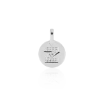 Diamond pendant in gold – letter Ž
