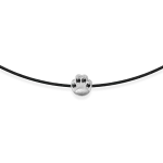Black string bracelet with black diamond paw