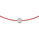Red string bracelet with diamond paw