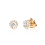 Diamond studs in gold
