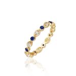 Sapphire and diamond ring in gold
