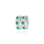 Emerald and diamond earrings in gold