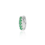 Emerald mono earring in gold
