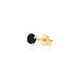 Black diamond stud in gold