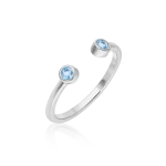 Open topaz ring in gold