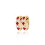 Ruby and diamond earrings in gold