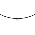 Black string bracelet with diamonds – letter J