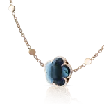 PASQUALE BRUNI blue topaz and diamond necklace in gold BON TON