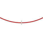 Red string bracelet with diamonds – letter I