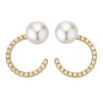 YANA NESPER pearl and diamond earrings in gold APPASSIONATA