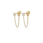 Diamond studs in gold