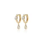 Diamond hoops in gold