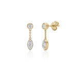 Aukso auskarai su deimantais (0.32 ct)