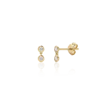 Aukso auskarai su deimantais (0,10 ct)