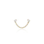 Diamond mono earring in gold