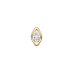 Diamond mono earring in gold