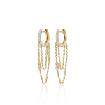 Diamond earrings in gold (0,11 ct)