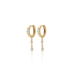 Diamond hoops in gold