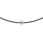 Black string bracelet with diamonds – letter O