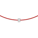 Red string bracelet with diamonds – letter B