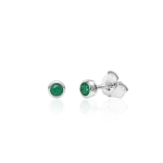 Emerald studs in gold