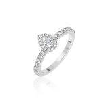 Diamond ring in gold (halo)