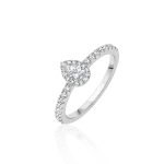 Diamond ring in gold (halo)