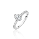 Diamond ring in gold (halo)