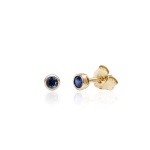 Blue sapphire studs in gold