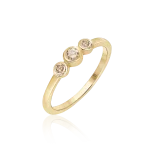 Champagne diamond ring in gold